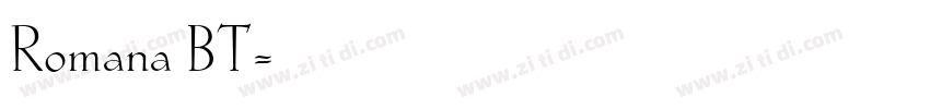 Romana BT字体转换